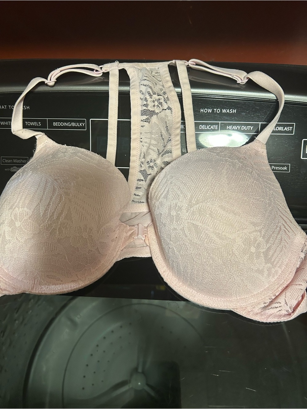Victoria's Secret Pale Pink Lace Racerback Push-Up Bra